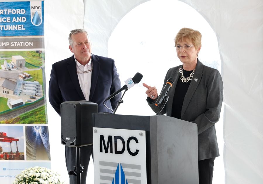 Rep. Zawistowski joins Metropolitan District Commission ribbon cutting ceremony for the South Hartford Conveyance and Storage Tunnel Pump Station!